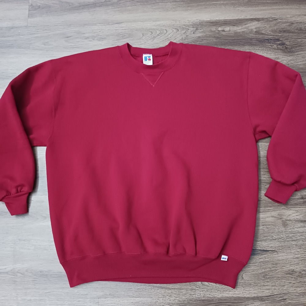 Vintage Russell Athletic Sweatshirt XXL Red Made in USA Crewneck V-Stitch Mens